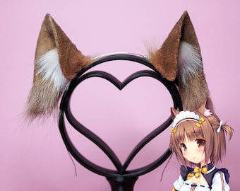 Nekopara Azuki inspired Cosplay Cat Ears in Brown