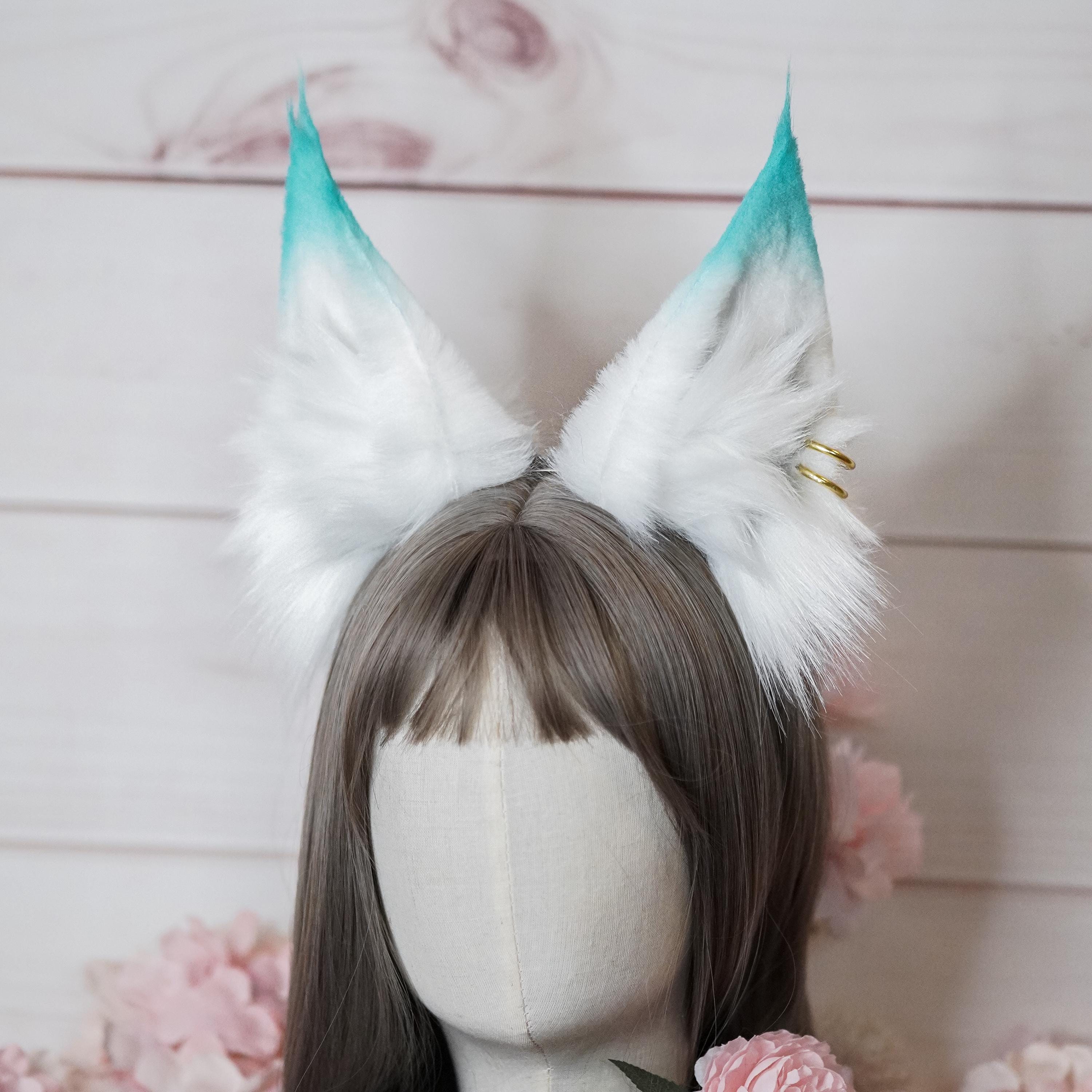Honkai Star Rail Feixiao Cosplay Ears White Fox Ears Fluffy  display picture 3