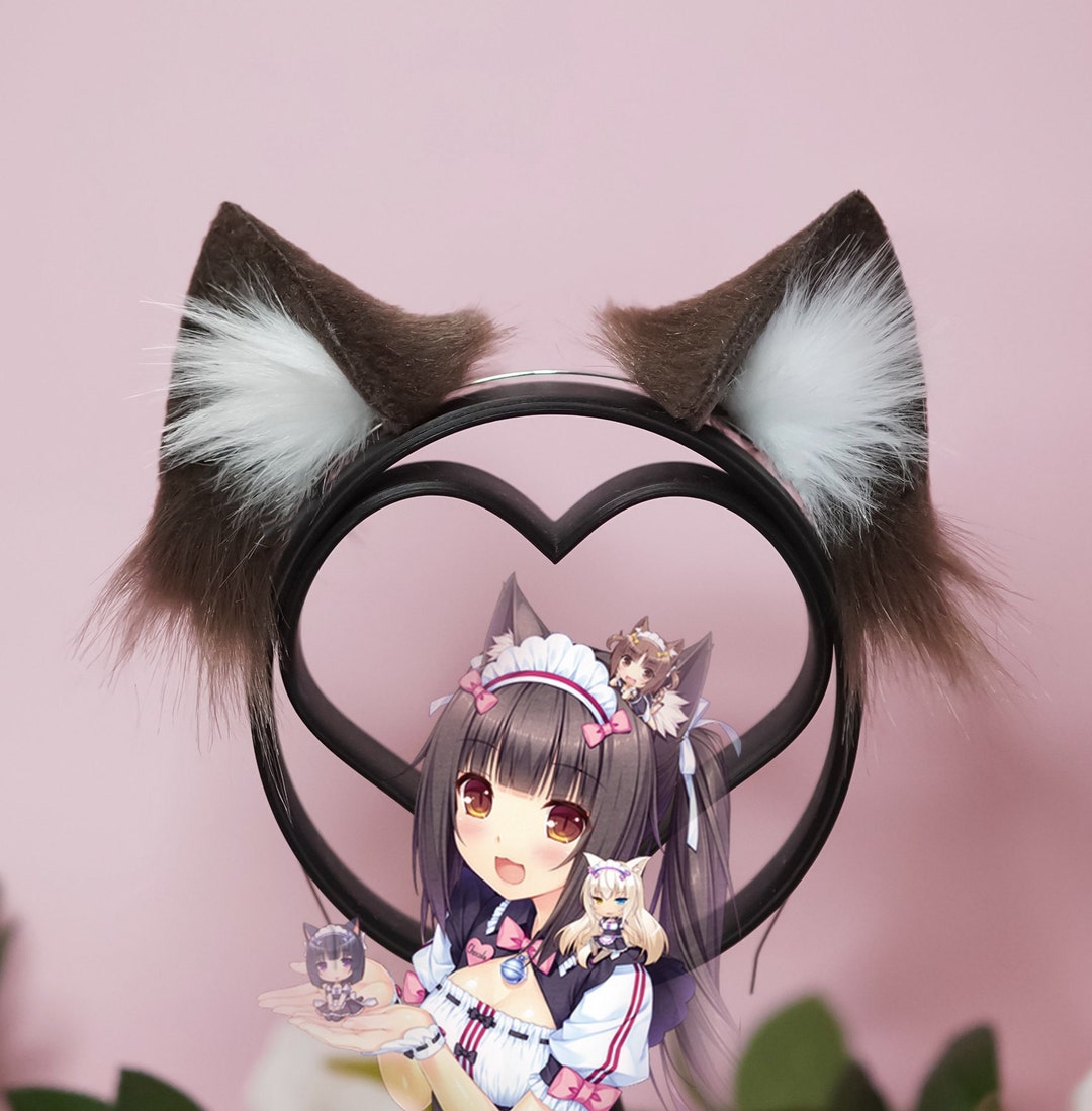 Chocola Nekopara Cosplay Cat Ears in Brown - Etsy