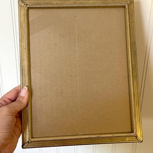 Vintage 8x10&quot; Gold Metal Picture Frame, Photo Frame, Decorative Border