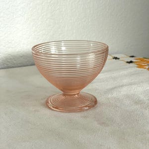 Vintage Anchor Hocking Pink Beehive Sherbet Depression Glass - Missing Top
