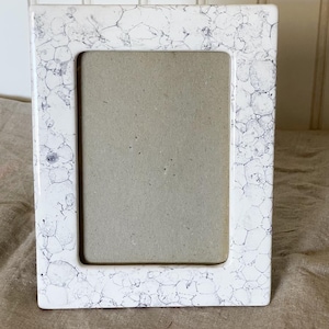 Vintage Ceramic Marbled Picture Frame 4x5.5&quot;