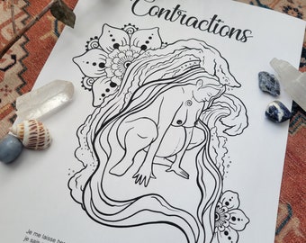 Coloring Maternity and Birth Contractions