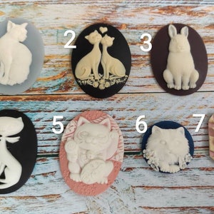 Silicone molds Cameo Cat Cats DIY Sugarcraft, Resin, PolymerClay, Soap