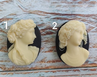 Molde de silicona para camafeo de dama, para manualidades con azúcar, resina, arcilla polimérica y jabón.