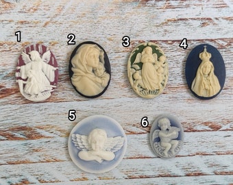 Cameo silicone mold religious 25*18mm