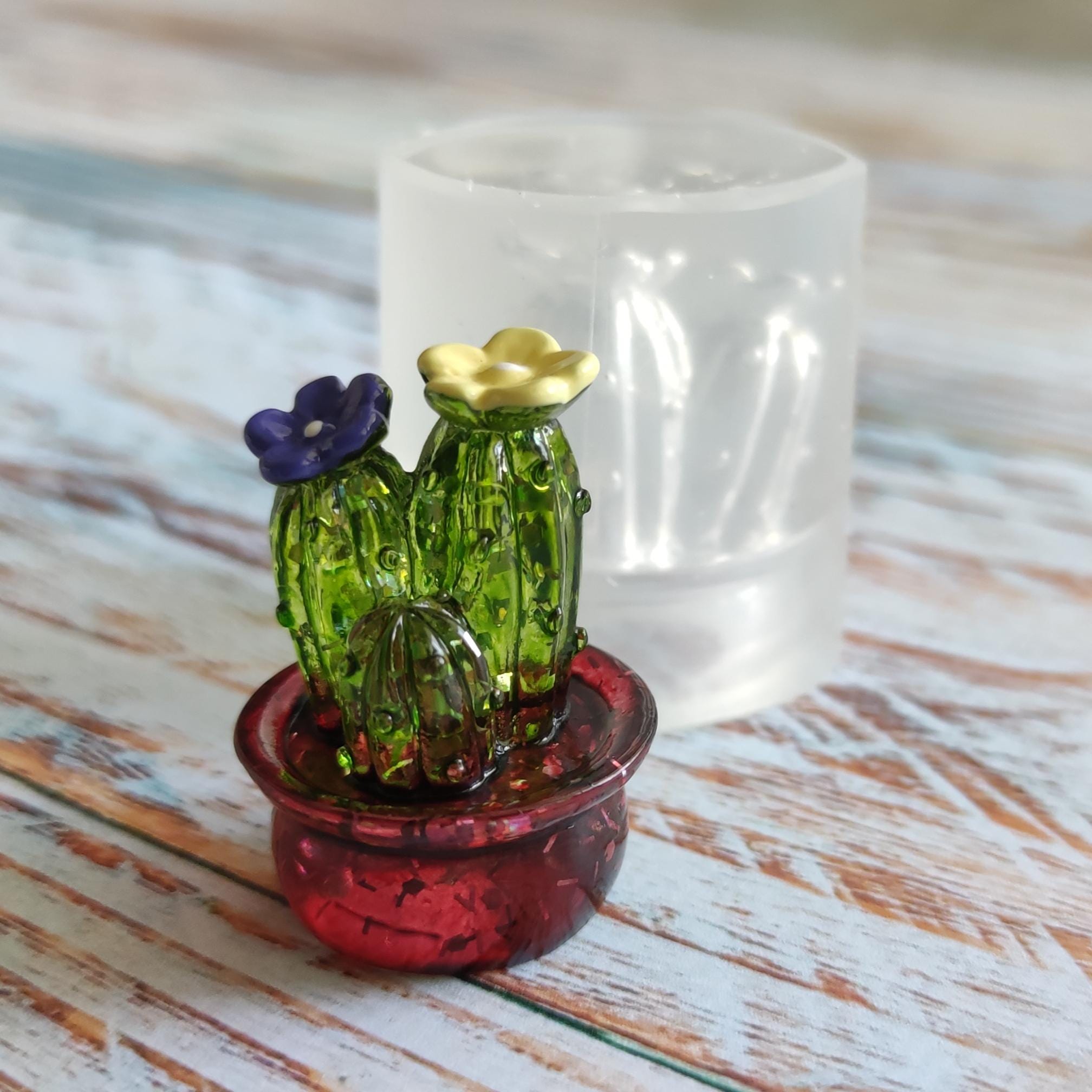 Cactus Silicone Mold for Resin, Clay, Candle or Chocolate