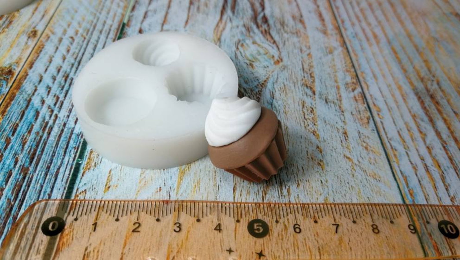 Flexible Silicone Mold Cupcake Mould Polymer Clay Epoxy Food Etsy
