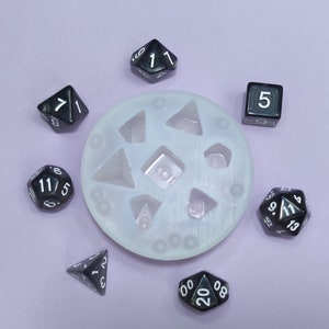Dice DnD Silicone Handmade Mold Set Epoxy Resin Polymerclay Soap Food Safe