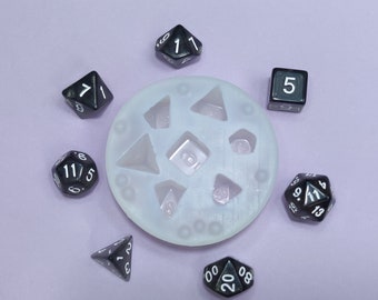 Dice DnD Silicone mold Set Epoxy Resin Polymerclay Soap Food Safe