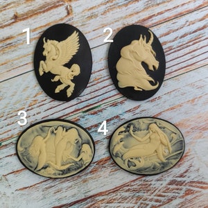 Forma Cameo Silikonowa Forma Vintage Konik Jednorożec Syrena DIY Sugarcraft, Żywica, Polimerowa Masa, Mydło