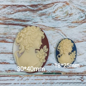 Silikonform Vintage Lady Cameo, Form für Polymer Clay, Harz, Seife, Schokolade, Fondant, Cameo im viktorianischen Stil, DIY Basteln, lebensmittelecht