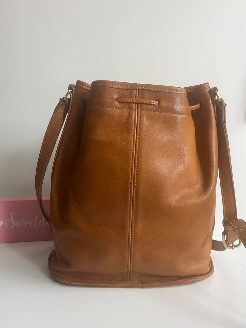 Vintage Coach British Tan Drawstring Duffle Bag image 3