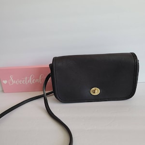 Vintage Coach NYC Navy Dinky Shouler Crossbody Bag