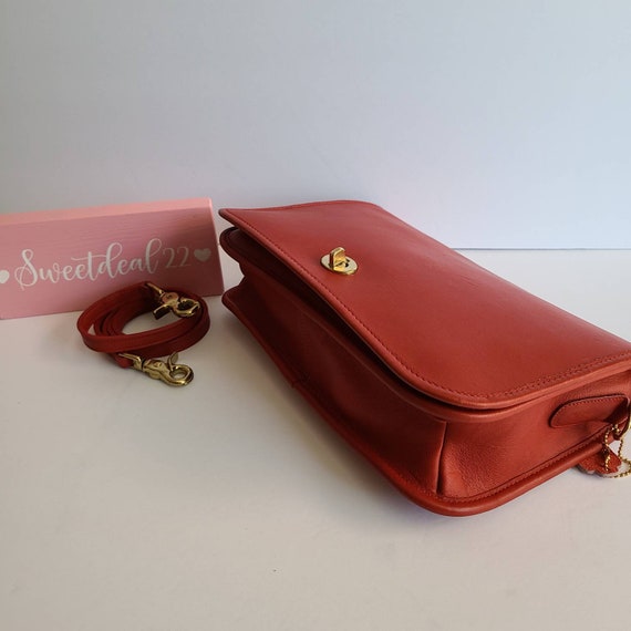 バッグ Rare Vintage Coach Clutch Bag Pouch New 80s Vintage Coach Zip Top Carry All Leather Clutch 9972