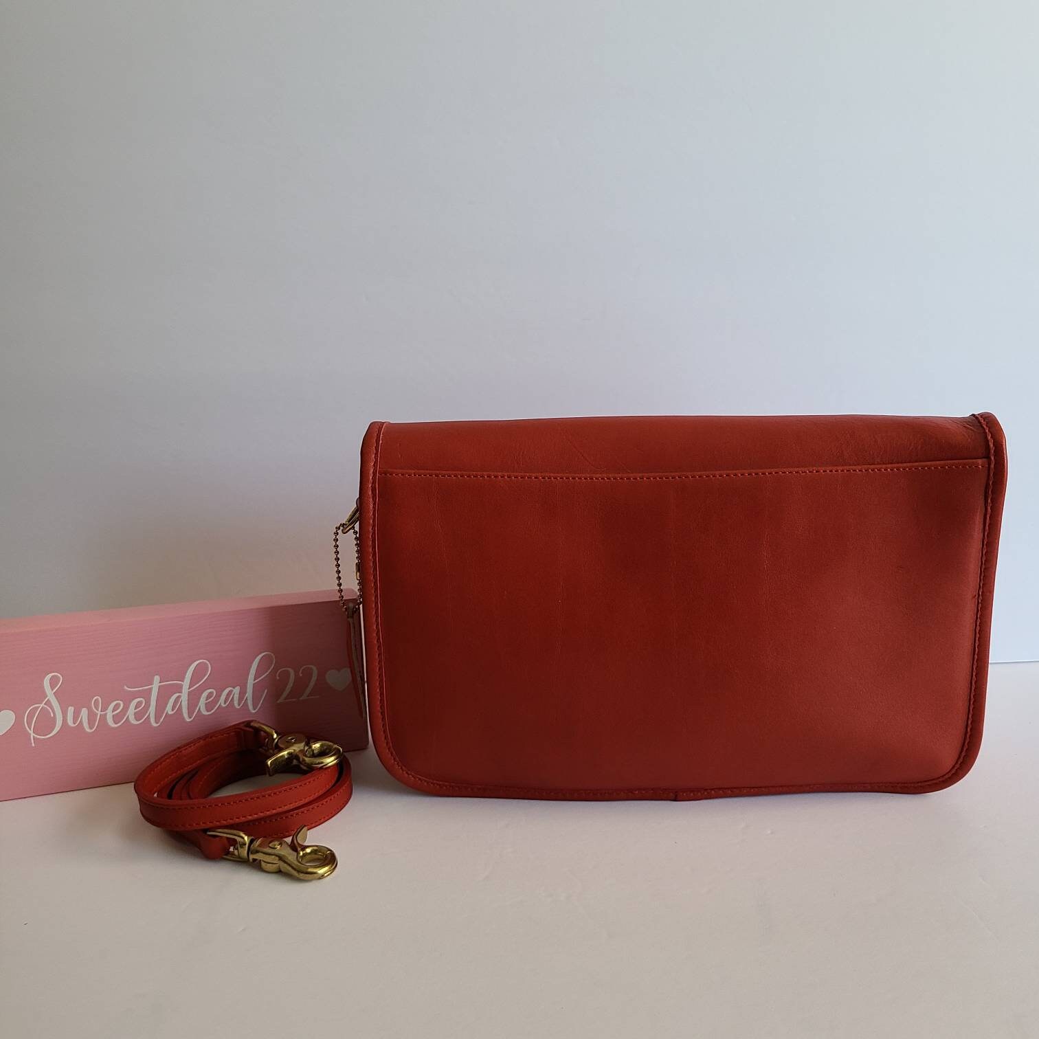 Vintage Coach Original Red Convertible Clutch Shoulder Bag Etsy