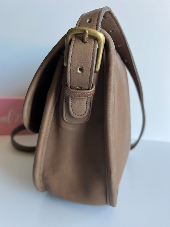 Vintage Coach NYC Putty Saddlery Shoulder Bag - Etsy