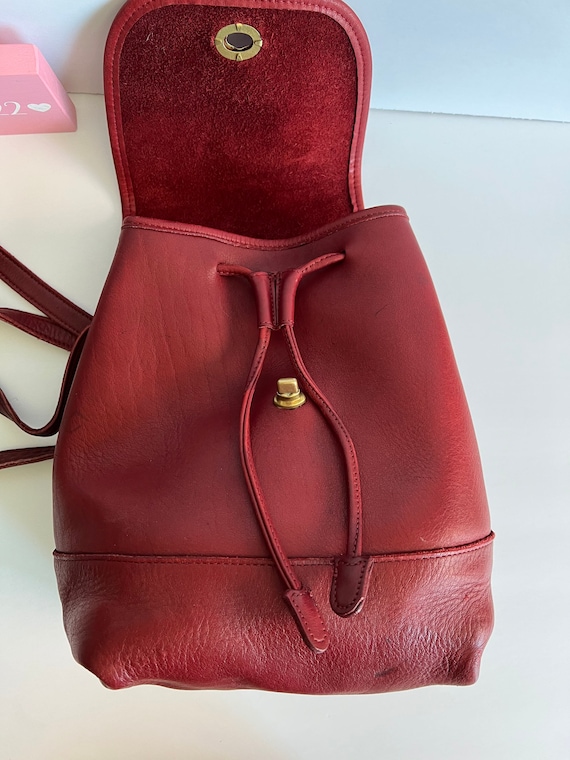 Vintage Coach Large Red Daypack Backpack - Etsy Vintage Coach Large Red Daypack Backpack - Etsy