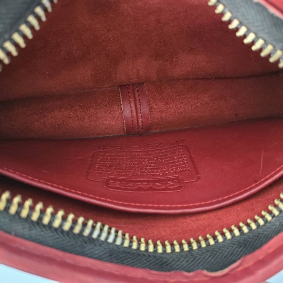 Vintage Coach NYC Red Zippered Pouch - image 7