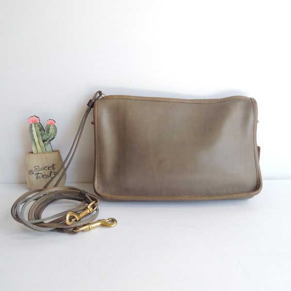 Vintage Coach Original NYC Gray Leather Basic Bag