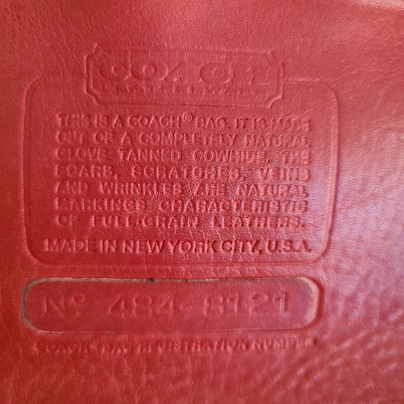 Vintage Coach Original NYC Red Basic Bag