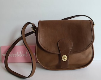 Vintage Coach Nyc British Tan Saddlery Shoulder Bag