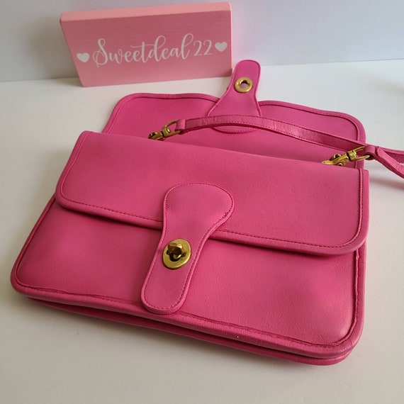 Custom Vintage Coach Pink Twin Clutch Shoulder Bag