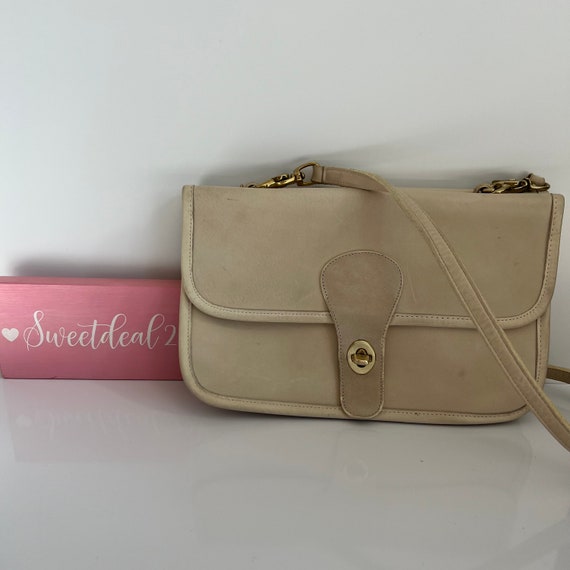 Vintage Coach Off White Twin Clutch - image 2