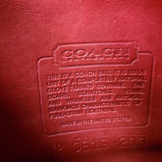 Vintage Coach Red Leather Chrystie Bag - image 8