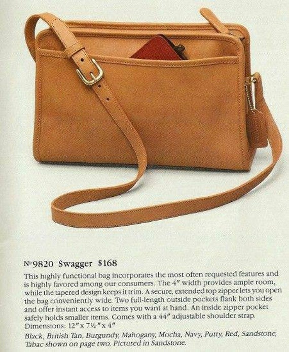 Vintage Coach Original NYC Red Swagger Bag - image 9