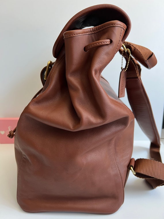Coach British Tan Leather Backpack Etsy Canada