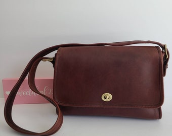 Vintage Coach Nyc Burgundy Spectator Shoulder Bag