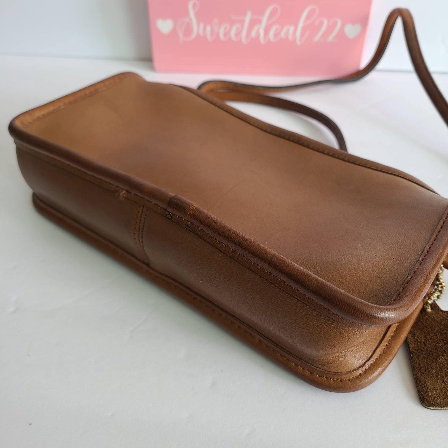 Vintage Coach NYC British Tan Zippered Pouch Bag - Etsy