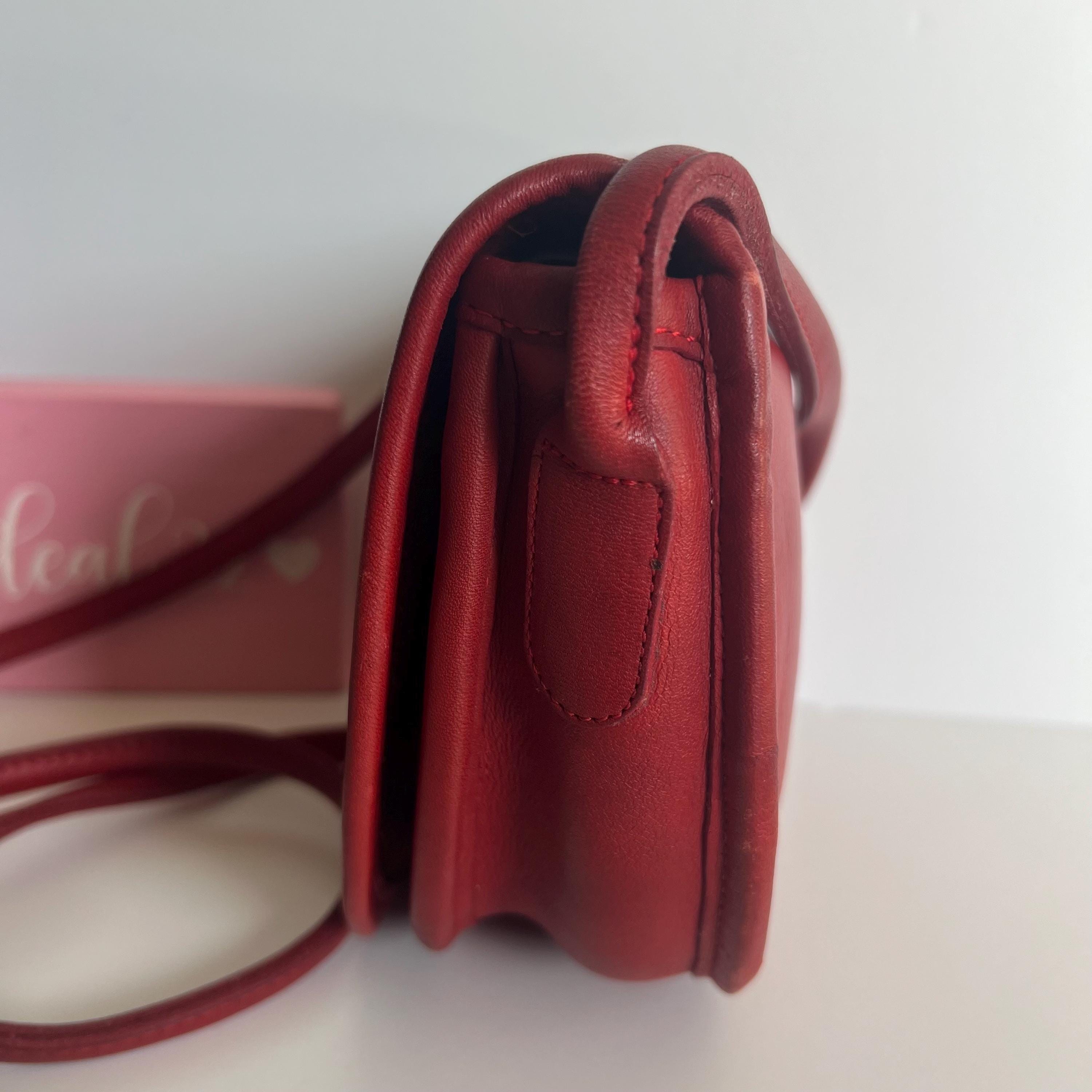 バッグ Old Coach Mini Boston Bag in Red COACH Mini Boston Hand Bag Leather Red Pink Shoulder Small