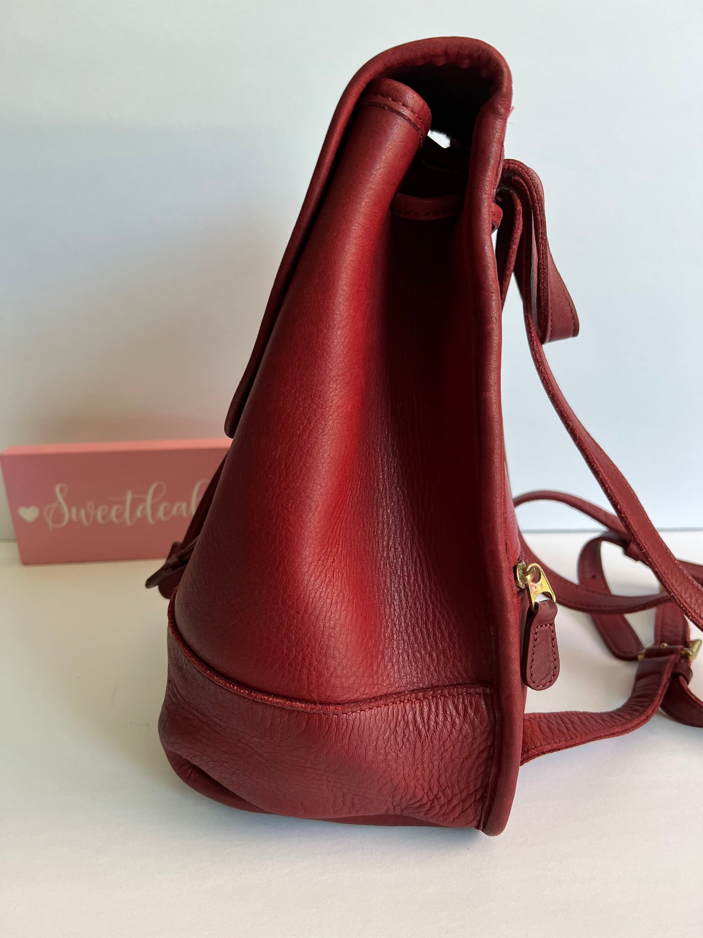 Vintage Coach Large Red Daypack Backpack Etsy