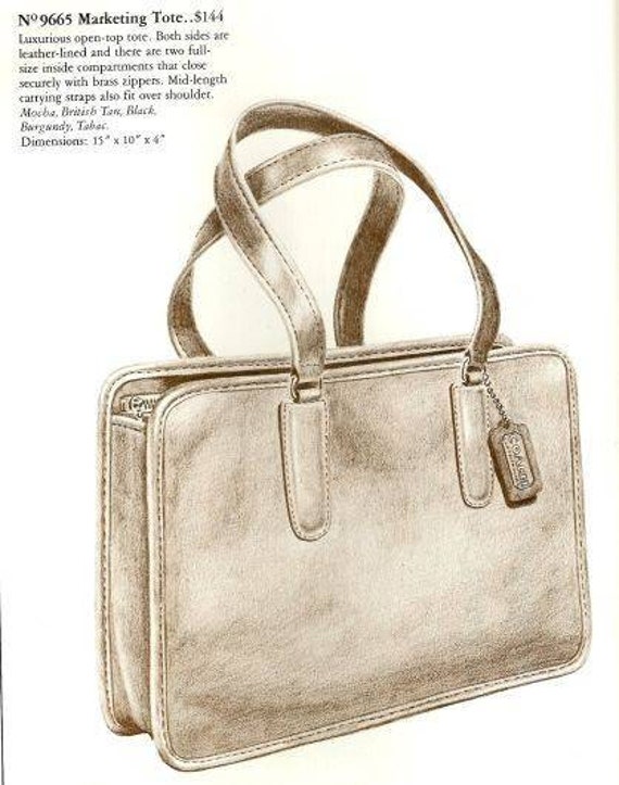 Vintage Coach Nyc Mocha Marketing Tote - image 8