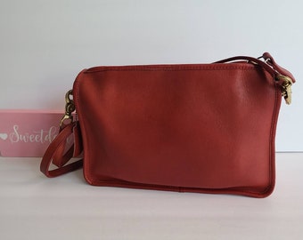 Vintage Coach Red NYC Companion Shoulder Bag - Etsy Canada