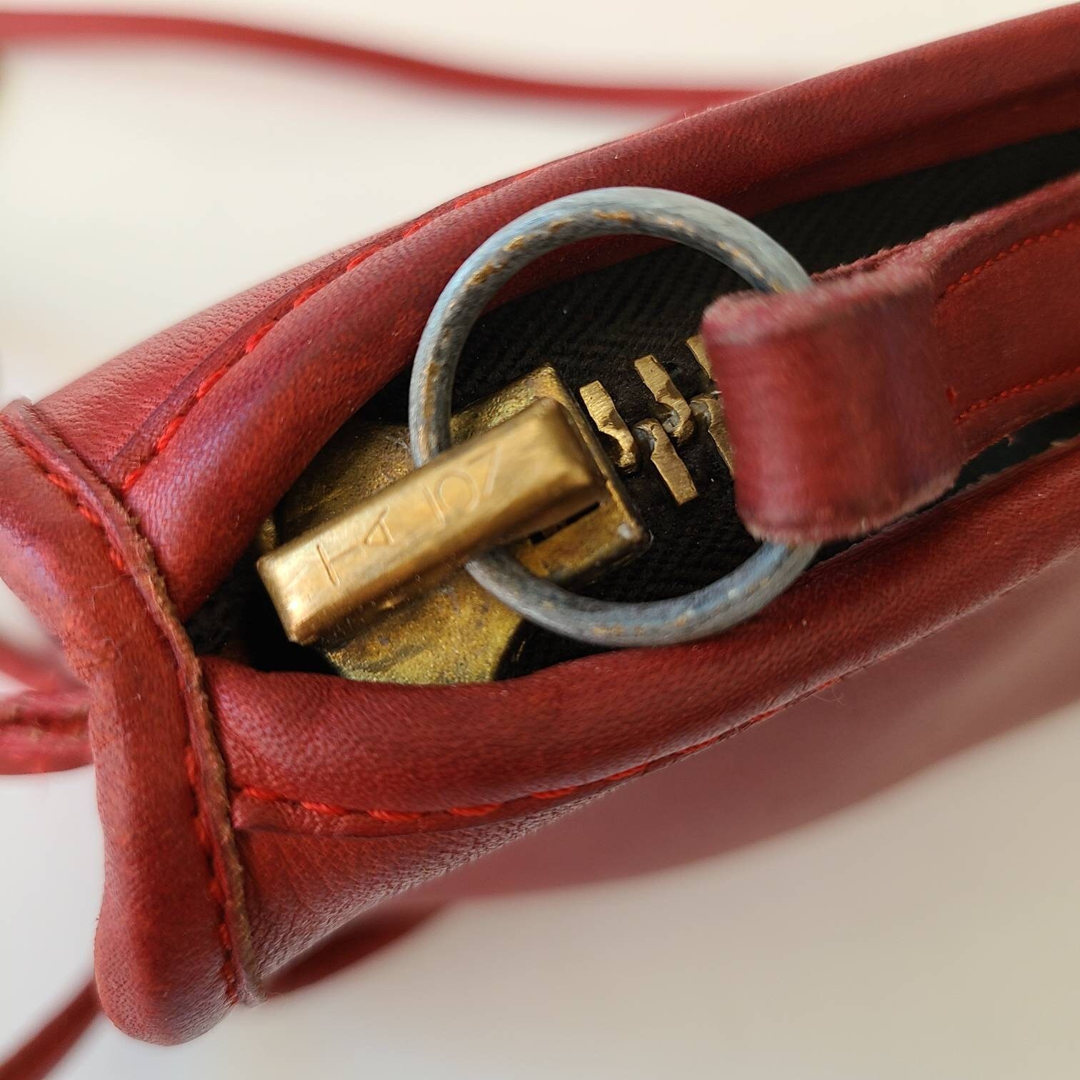 Vintage Coach NYC Red Zippered Pouch - Etsy