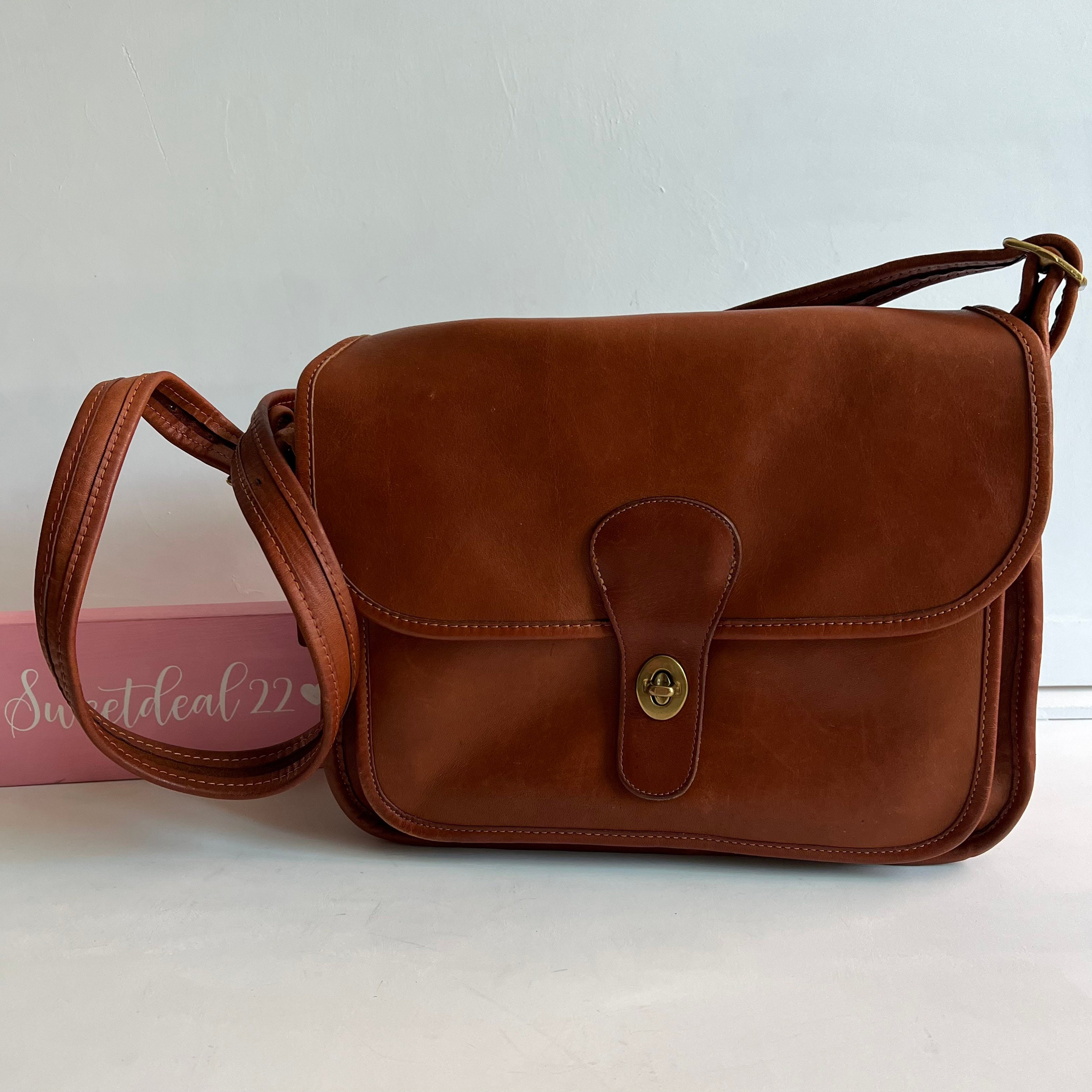 Coach Computer Bag Brown Leather Handbag Purse 9314 Made in 
