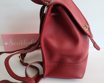 Vintage Coach Red Mini Daypack Backpack - Etsy Vintage Coach Red Mini Daypack Backpack - Etsy