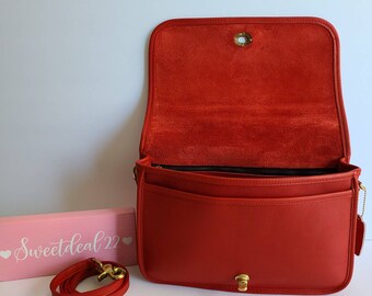 Vintage Coach Original Red Convertible Clutch Shoulder Bag - Etsy