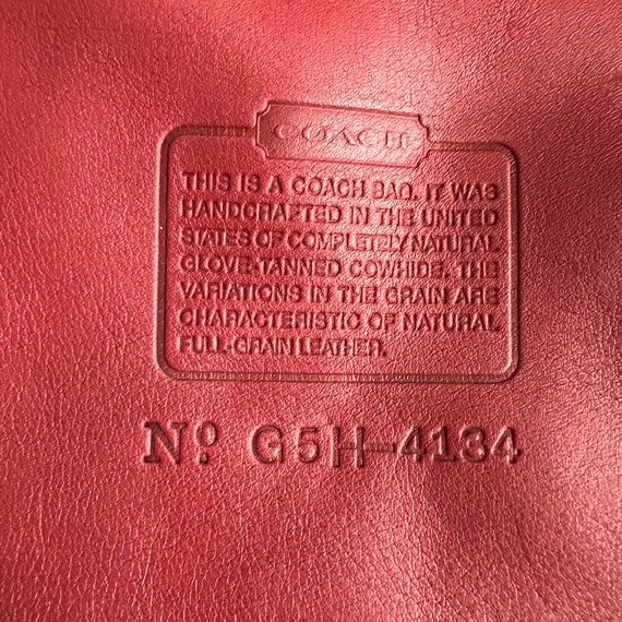 Vintage Coach Red Leather Bantam Backpack Gem