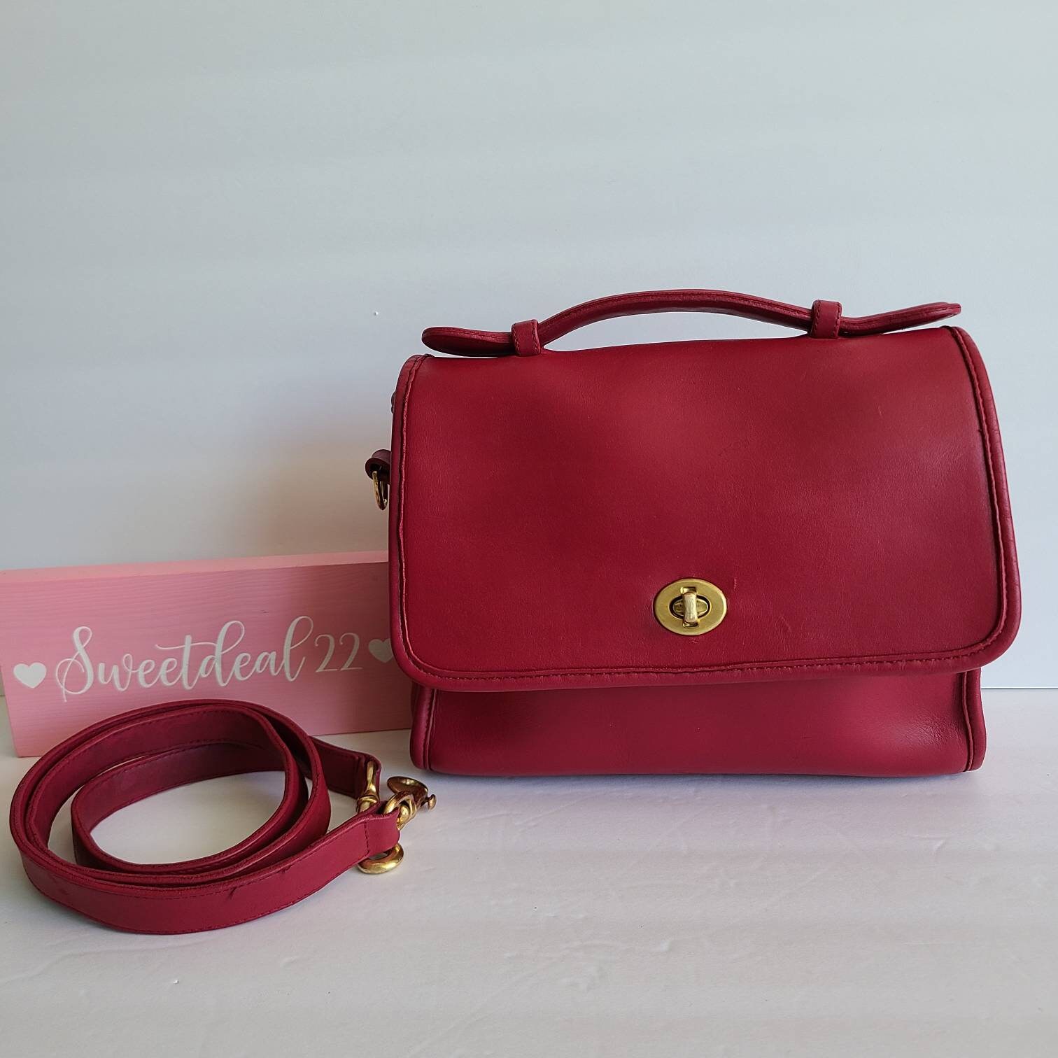 Custom Vintage Coach Top Handle Court Bag Etsy