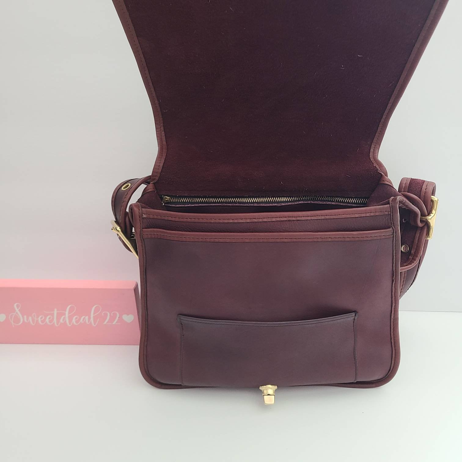 Vintage Coach Nyc Burgundy Stewardess Shoulder Bag - Etsy