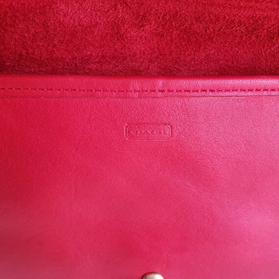 Vintage Coach Red Twin Double Clutch Shoulder Bag - image 7