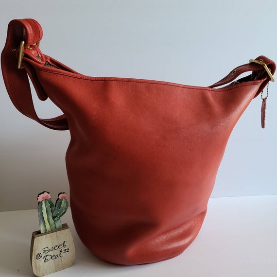 Vintage Coach Original NYC Red Duffle Bag 