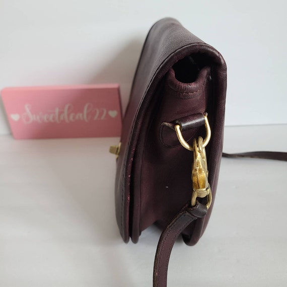 Vintage Coach NYC Burgundy Convertible Clutch - image 2