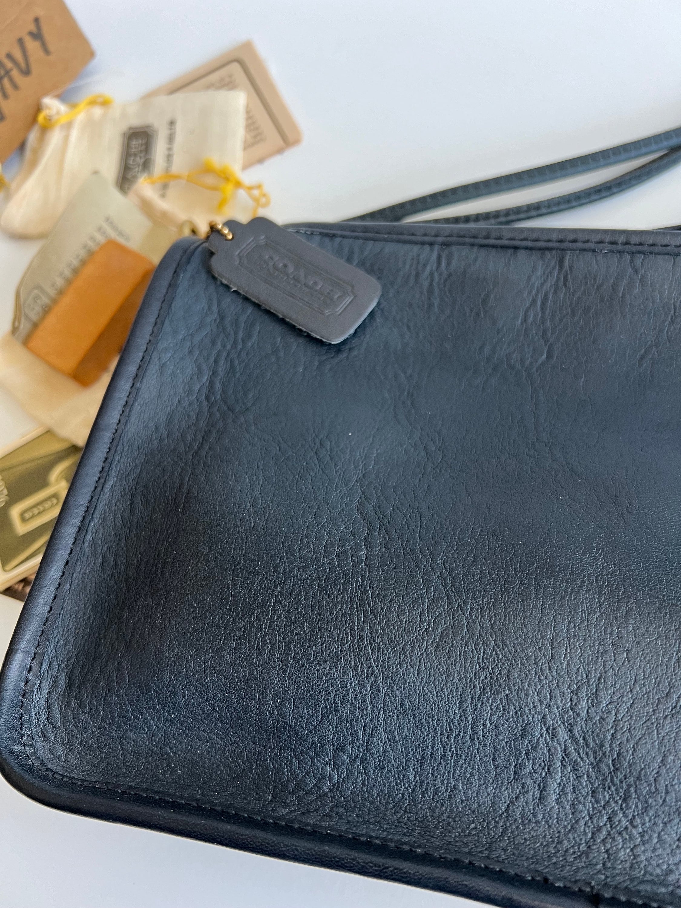 Vintage Coach Navy Blue Basic Bag W/original Box and Paperwork - Etsy