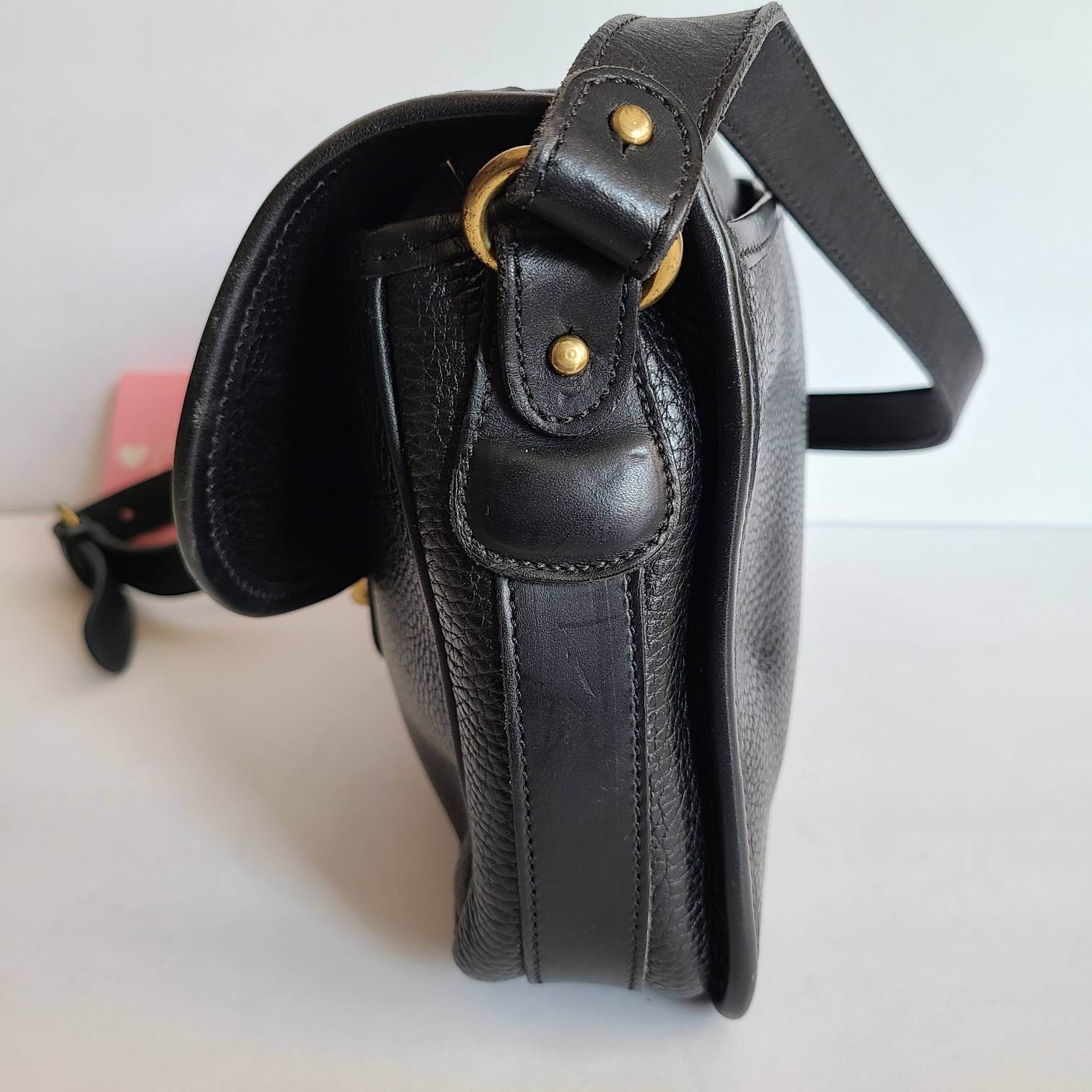 バッグ COACH Vintage Leather Black Shoulder Bag Coach MEDIUM 10330 65th Anniversary Mandy Vintage Black Leather