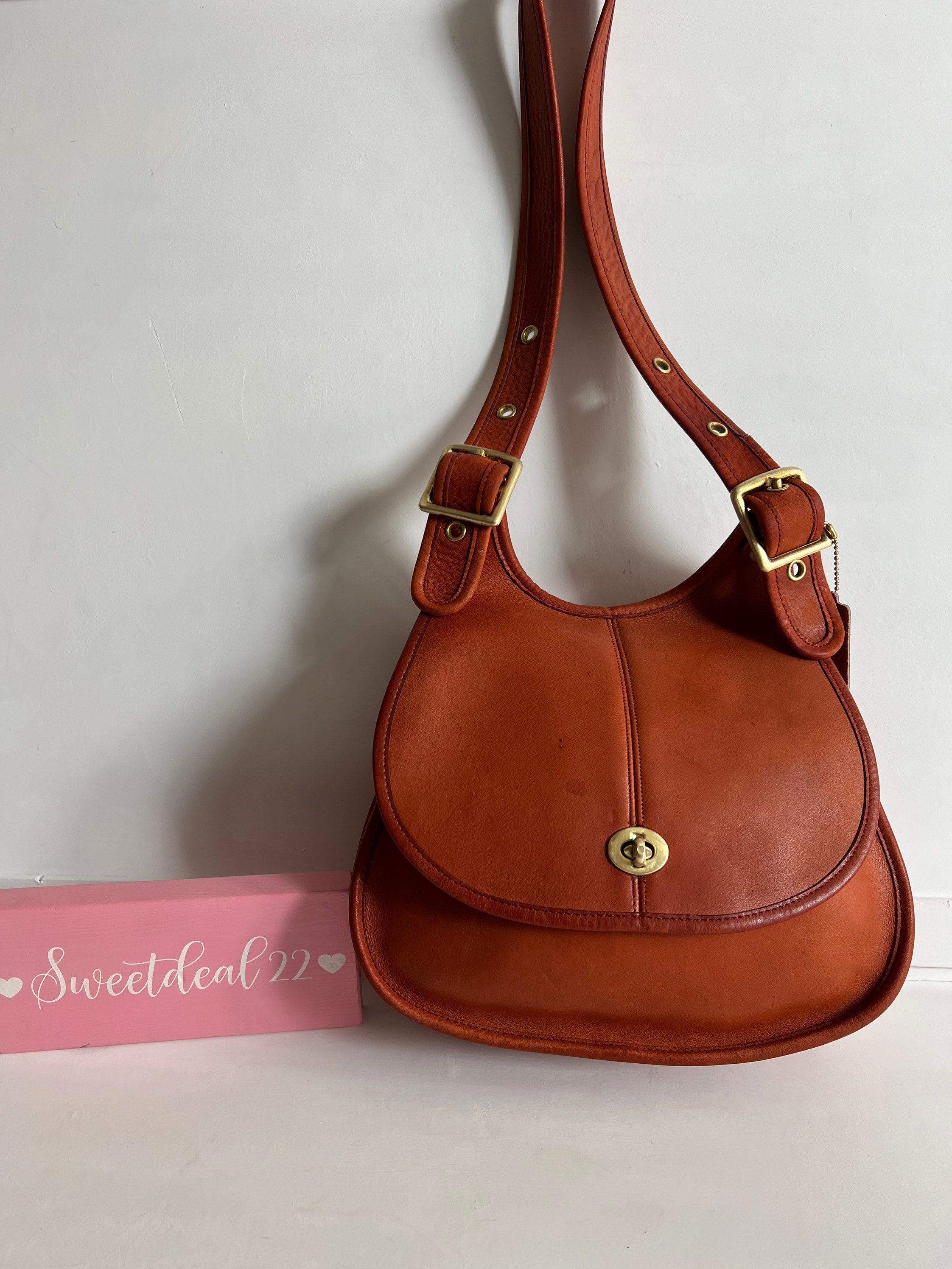 Vintage Coach NYC Saddle Crescent Shoulder Bag - Etsy Vintage Coach NYC Saddle Crescent Shoulder Bag - Etsy